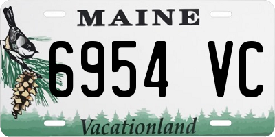 ME license plate 6954VC