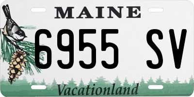 ME license plate 6955SV