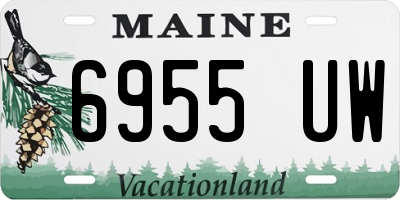 ME license plate 6955UW