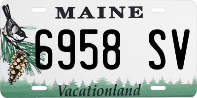 ME license plate 6958SV