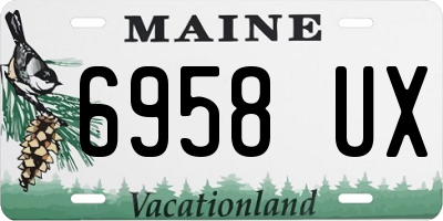 ME license plate 6958UX