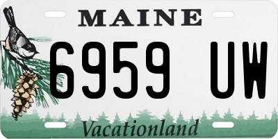 ME license plate 6959UW