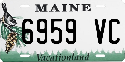 ME license plate 6959VC