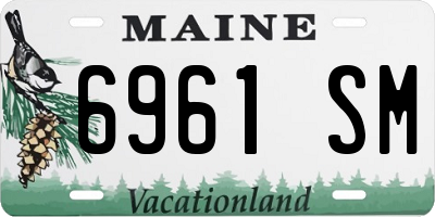 ME license plate 6961SM