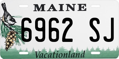 ME license plate 6962SJ