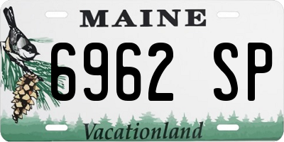 ME license plate 6962SP