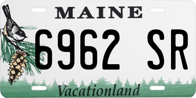 ME license plate 6962SR