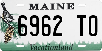 ME license plate 6962TO