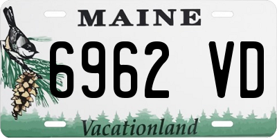 ME license plate 6962VD