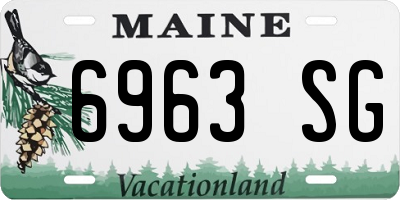 ME license plate 6963SG
