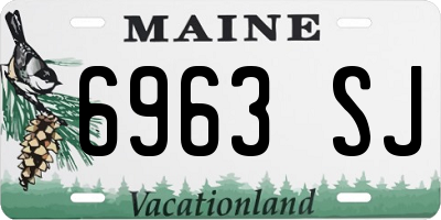 ME license plate 6963SJ