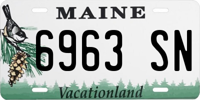 ME license plate 6963SN