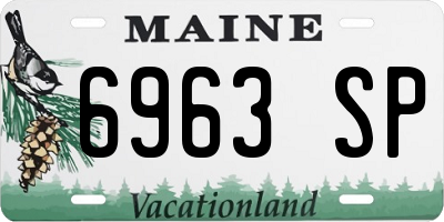 ME license plate 6963SP