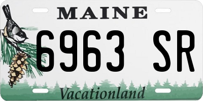 ME license plate 6963SR