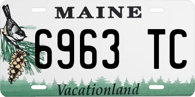 ME license plate 6963TC