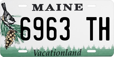 ME license plate 6963TH