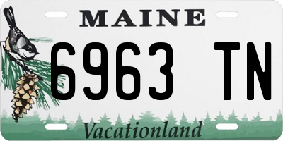 ME license plate 6963TN