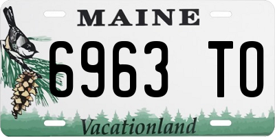 ME license plate 6963TO