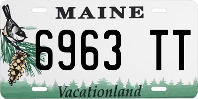 ME license plate 6963TT