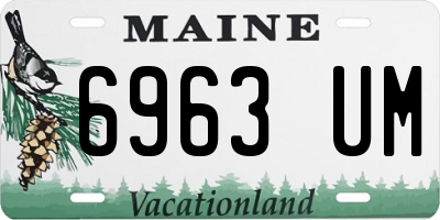 ME license plate 6963UM