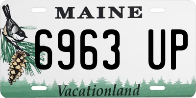 ME license plate 6963UP