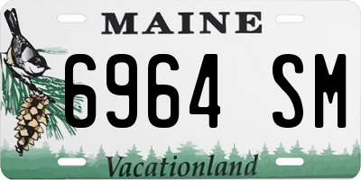 ME license plate 6964SM