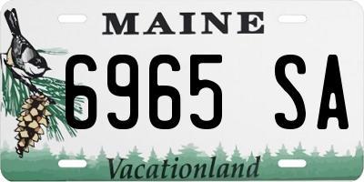 ME license plate 6965SA