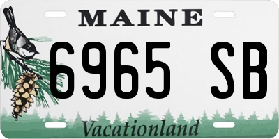 ME license plate 6965SB