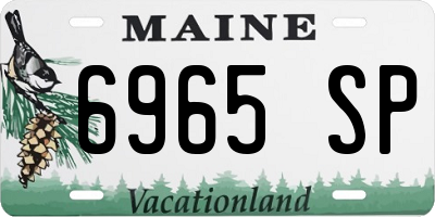 ME license plate 6965SP