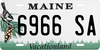 ME license plate 6966SA