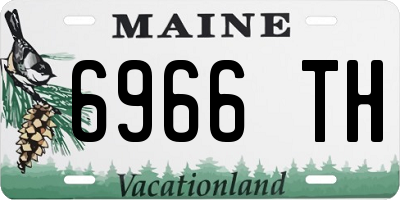 ME license plate 6966TH