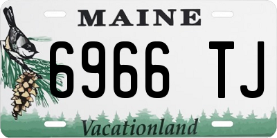 ME license plate 6966TJ
