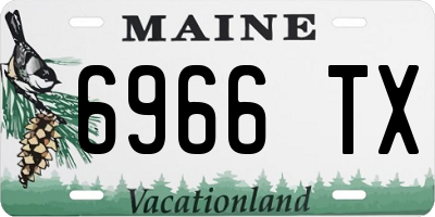 ME license plate 6966TX