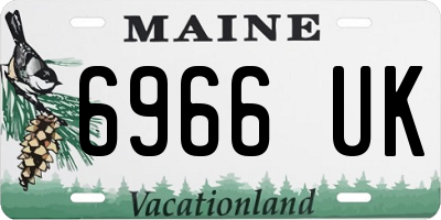 ME license plate 6966UK
