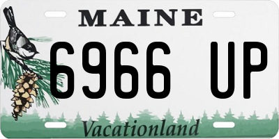 ME license plate 6966UP