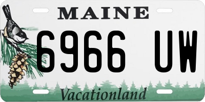 ME license plate 6966UW