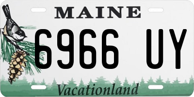 ME license plate 6966UY