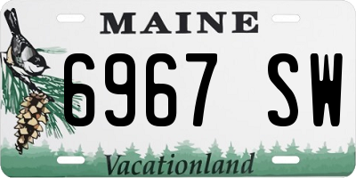 ME license plate 6967SW