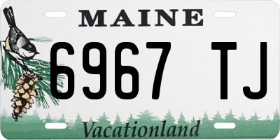 ME license plate 6967TJ