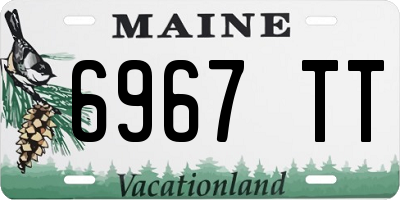 ME license plate 6967TT