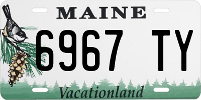 ME license plate 6967TY