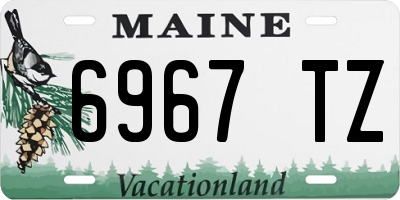 ME license plate 6967TZ