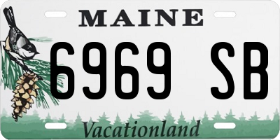 ME license plate 6969SB