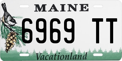 ME license plate 6969TT