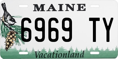 ME license plate 6969TY