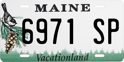 ME license plate 6971SP