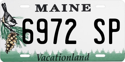ME license plate 6972SP