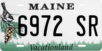 ME license plate 6972SR