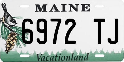 ME license plate 6972TJ