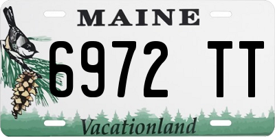 ME license plate 6972TT